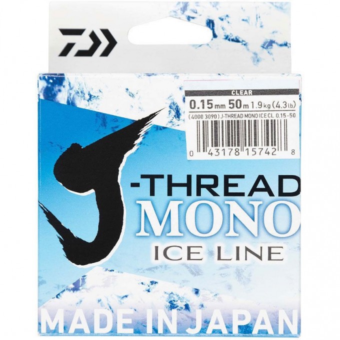 Леска DAIWA J-Thread Mono Ice Line 50м 0.29мм (прозрачная) 40003095 Леска DAIWA J-Thread Mono Ice Line 50м 0.29мм (прозрачная) 40003095