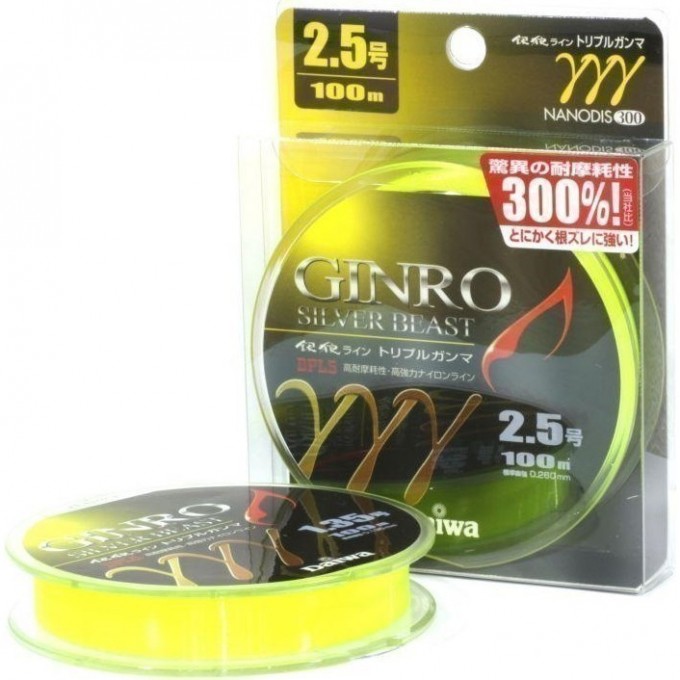Монолеска DAIWA GINRO TRIPLE GANMA 1.65-100 зелено-желтая 0742 4960652762311 Монолеска DAIWA GINRO TRIPLE GANMA 1.65-100 зелено-желтая 0742 4960652762311