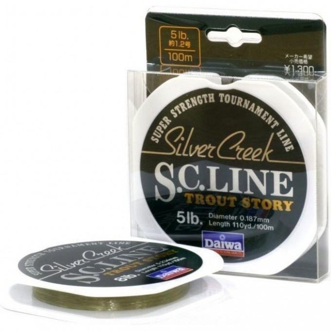 Монолеска DAIWA Silver Creek S.C. Line 5 Lb (0.187мм) - 100м 4960652412070 Монолеска DAIWA Silver Creek S.C. Line 5 Lb (0.187мм) - 100м 4960652412070